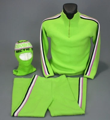 Sudadera, top, pantalones y sombrero vintage Arctic Cat "Arcticwear" moto de nieve, años 70 Foto 1 de 4