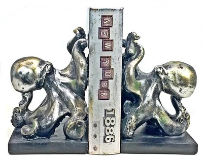 22999 Octopus Bookends Pirate Sailors Nautical Decorative Home Accents Cute C... - Image 1 of 4