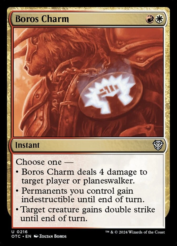 MTG Boros Charm (216/421) Outlaws of Thunder Junction Commander LP - Image 1 of 1