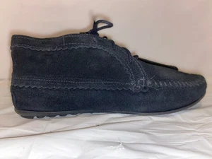 Minnetonka Damen-Schnürmokassins Größe 10 schwarz Wildleder Stiefeletten - Bild 1 von 10