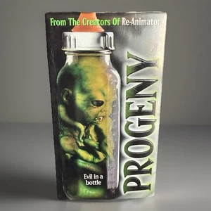 Progeny VHS 1999 Brad Dourif 90s Horror Tape Re-Animator - Foto 1 di 13