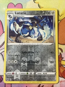 Pokémon TCG Lucario Vivid Voltage 120/185 Reverse Holo Rare LP - Picture 1 of 2