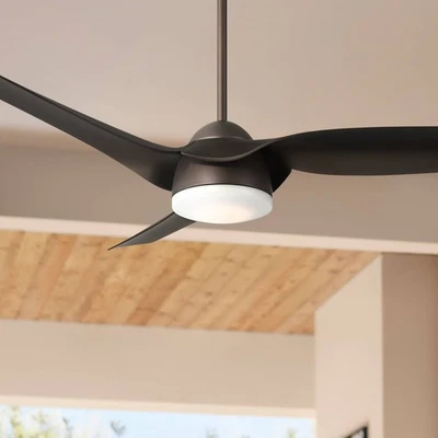 54" Casa Vieja Sierra Emperial Bronze Damp LED Ceiling Fan with Remote - Image 1 of 4
