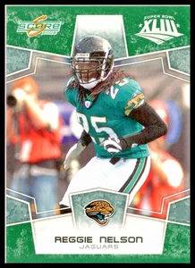 2008 Score Super Bowl XLIII Green #146 Reggie Nelson Jacksonville Jaguars - Picture 1 of 2