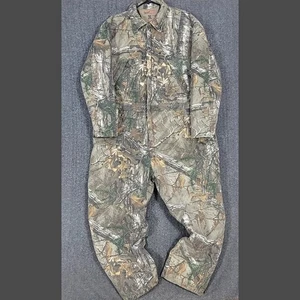 RedHead Silent Hide Coveralls Mens 3XL Brown Green Camo Quilted Lined Insulated - Picture 1 of 16