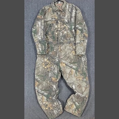 RedHead Silent Hide Coveralls Mens 3XL Brown Green Camo Quilted Lined Insulated - Image 1 of 4