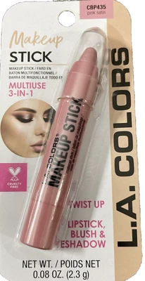 L.A. Bastão de maquiagem Colors #CBP435 rosa cetim-novo em folha-ENVIO N 24 HORAS - Imagem 1 de 4