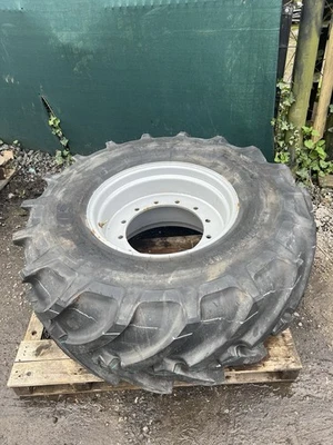 495/70r24 JCB Wheel Rim & Tyre £500+vat Mitas Ac70g 495 70 24 12 Stud - Image 1 of 4