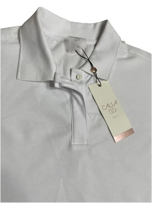 Polo atlético Calia Golf blanco puro recortado talla L manga corta absorbente UPF 40+ Foto 1 de 4