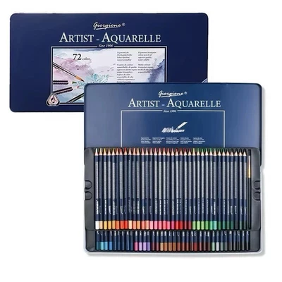 GIORGIONE 72 Colors Professional Watercolor Pencil Set Colored Drawing Pencils In Tin Box