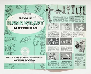 Boy Scouts of America Booklet Scout Handicraft Materials 1963 Crafts - Picture 1 of 4