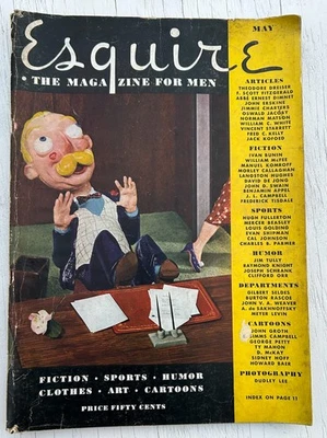 Esquire Magazine May 1934 Hemingway Fitzgerald Erskine George Petty Reader Copy - Image 1 of 4