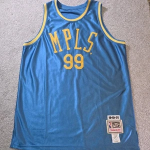 MPLS Minneapolis Lakers #99 Basketball NBA Mitchell & Ness Jersey Sz 52 - Picture 1 of 12