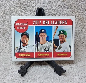 AARON JUDGE 2018 Topps Heritage 2017 AL RBI Leaders Baseball Card #3 NY YANKEES - Picture 1 of 2