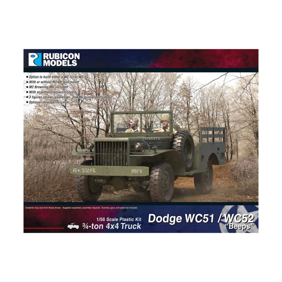 Rubicon Models WWII Allies Mini 28mm Dodge WC51 / WC52 "Beeps" New - Image 1 of 1