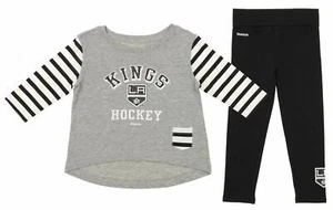 Reebok NHL Girl's Los Angeles Kings "Little Big Girl" Pant Set - Picture 1 of 5