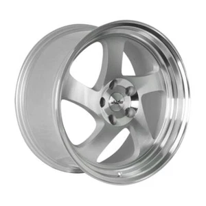 17x8 +30 Whistler KR1 5x114.3 Silver/Machined Face Wheels (Set of 4) - Picture 1 of 2