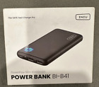 Iniu Portable Charger, Slimmest 10000Mah 5V/3A Power Bank, Usb C In&Out Black
