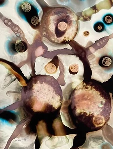 Tonito Original painting.BIG BANG.Incredible organic otherworldly abstract art - Picture 1 of 3