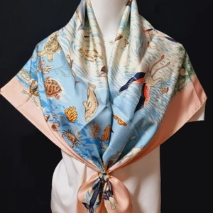 RAR VINTAGE HERMES Seidentuch "La Vie Precieuse de la Mediterranee" Carre 90 - Bild 1 von 16