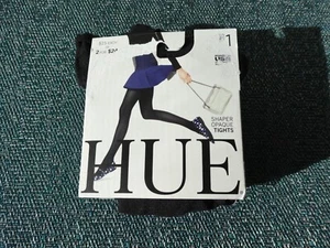 Hue Black SZ 1 Shaper Opaque Tights w/ Control Top 1 Pair U5796 - Picture 1 of 2
