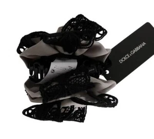 Dolce & Gabbana Gray Silk Black Lace Hair Claw - Picture 1 of 5