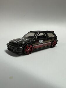 HOT WHEELS '90 HONDA CIVIC EF BLACK HW WORKSHOP JDM VTEC 2015 NIGHTBURNERZ Loose