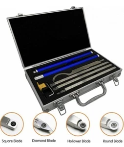 Juego de herramientas de torneado de madera con punta de carburo herramientas de ahuecado de cuello de cisne incluye estuche - Imagen 1 de 8