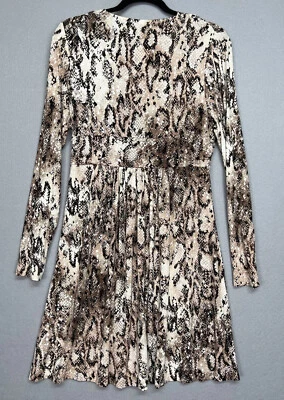 NWT SOMA Soft Dress Up Casual Knotted Empire Snake Python Dress Size Large - Image 1 of 4