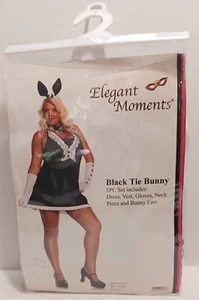 Elegant Moments Costume Coniglietto Donna Cravatta Nero Taglie Forti (3X/4X) Nero/Bianco - Foto 1 di 6