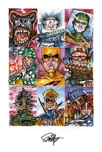 ORIGINAL ART PRINT of FLASH ROUGES GALLERY by SMITTY (SHIPS FREE)* - Picture 1 of 1