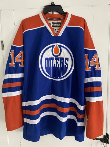 Edmonton Oilers Jordan Eberle #14 Reebok NHL Hockey Blue Jersey Size 52 (XL) Cover