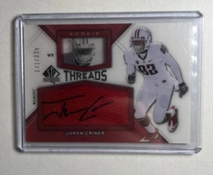 Huron Criner Rookie RC Draft Autograph Auto Jersey Patch Arizona Football /335 - Picture 1 of 2