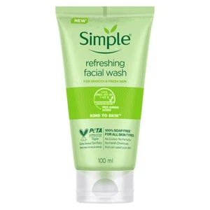 Simple Kind To Skin Refreshing Facial Wash 100 ml | 100% Soap-Free Facewash - Picture 1 of 4
