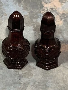 Vintage Avon 1876 Cape Cod Ruby Red Salt Shakers (2) - Picture 1 of 1