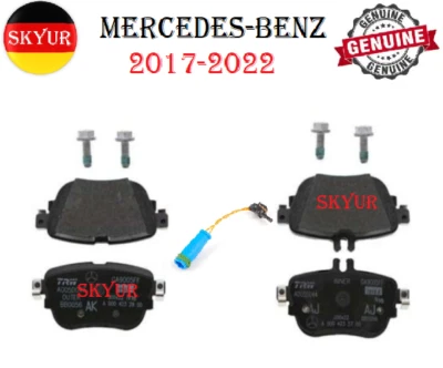 Rear Brake Pad Set With Brake Sensor For 17-23 Mercedes-Benz E300 & E350 GENUINE - Image 1 of 4