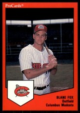 1989 ProCards Minor League Blane Fox Columbus Mudcats #143