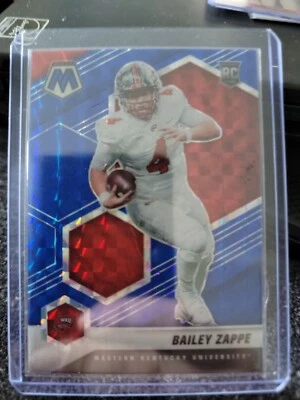 2022 Mosaic Draft Picks Bailey Zappe Rookie Blue Mosaic #12/75! - Image 1 of 2