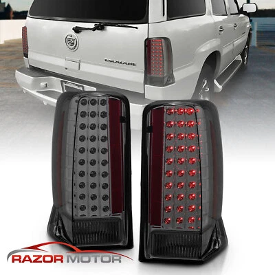 2002 2003 2004 2005 2006 LED Smoke Brake Tail Lights Pair For Cadillac Escalade - Image 1 of 4