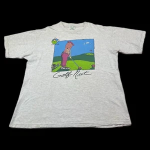 Vtg 80s Single Stitch Golf Nut T Shirt Thunder Island Men XL Graphic Distressed - Picture 1 of 12