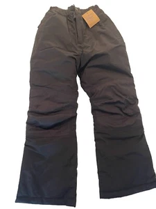 NWT Lands End Kids Snow pants Black Unisex Size 7 - Picture 1 of 11
