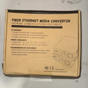 Pair Of Gigabit Ethernet SFP Fiber Optic media converter 1.25G - Bild 1 von 5