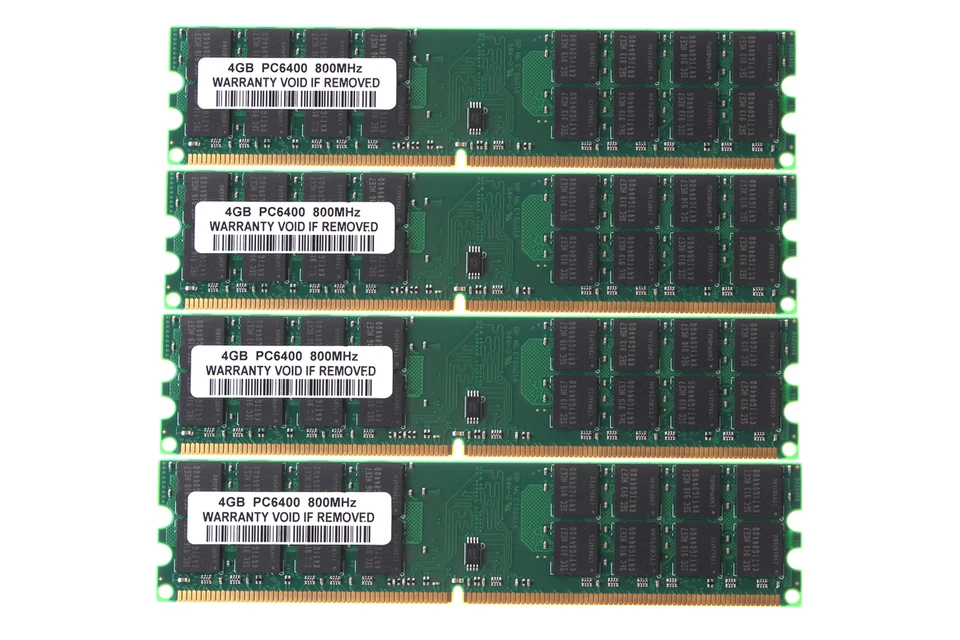 4 Stück 4 GB 2Rx4 PC2-6400 Desktop DDR2 800 MHz Nur für AMD DIMM Speicher RAM - Bild 1 von 4