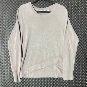 Athleta Damen Serenity Criss Cross Pullover Sweatshirt grau/silber Glocken Gr. S - Bild 1 von 7