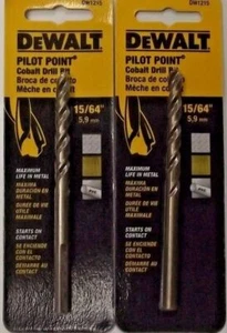 Dewalt DW1215 15/64" Kobalt Pilot Punkt Bohrer Bit 2er-Packs - Bild 1 von 1