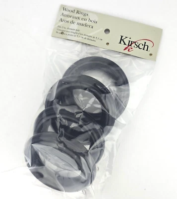 Kirsch Wood Trends 2" anéis com nervuras 5502EG825 uso de chocolate com 2" conjunto de 4 postes - Imagem 1 de 4