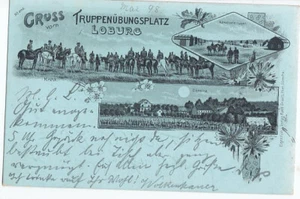 Postal Sajonia Anhalt saludo desde el campo de entrenamiento de tropas Loburg - Imagen 1 de 2