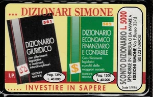 Scheda Telefonica NUOVA £10000 Dizionari Simone ST1P18F131 - Imagen 1 de 2