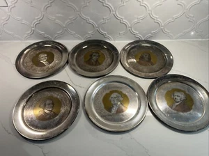Placas de plata de los Padres Fundadores - Juego de SEIS - Imagen 1 de 8