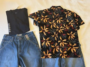 Boys Lot Of 4: Sz 12 OLD NAVY Shorts, T-shirt (L) Pineapple Connection Shirt (M) - Picture 1 of 18